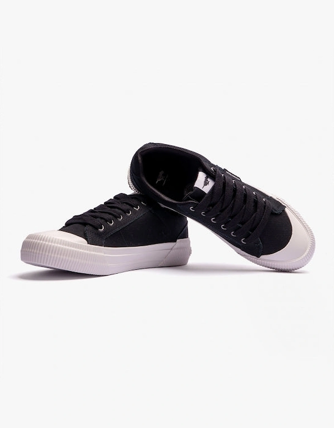 CHEERY Womens Casual Trainers Black/White