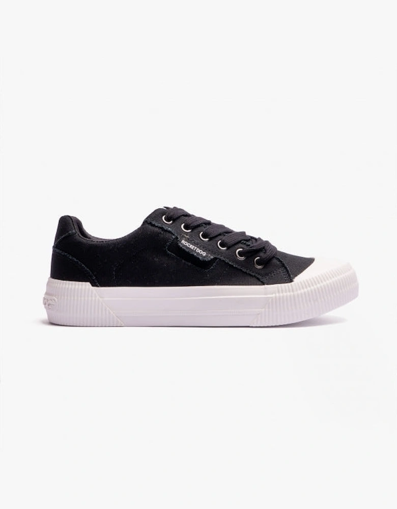 CHEERY Womens Casual Trainers Black/White