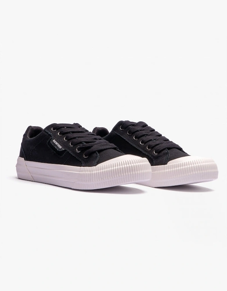 CHEERY Womens Casual Trainers Black/White