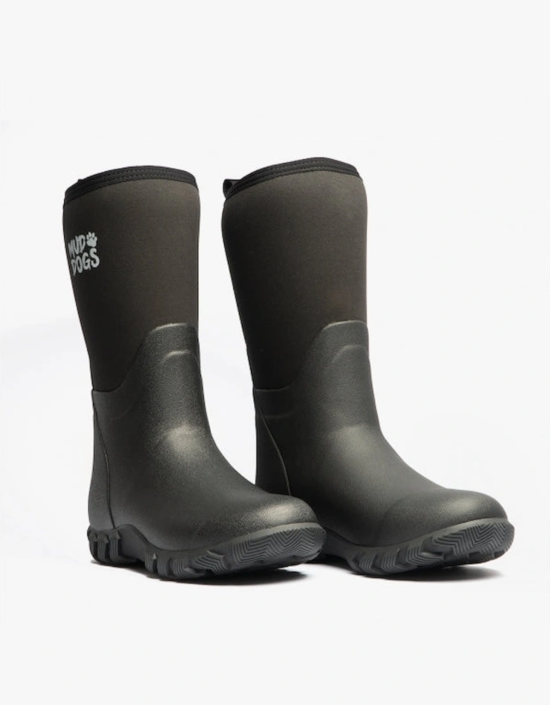 RUTLAND MID Unisex Neoprene Wellington Boots Black