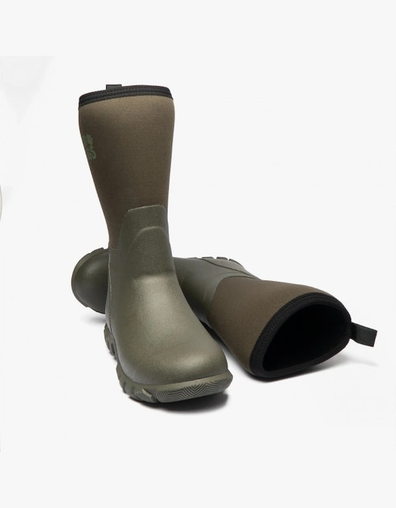 RUTLAND MID Unisex Neoprene Wellington Boots Olive