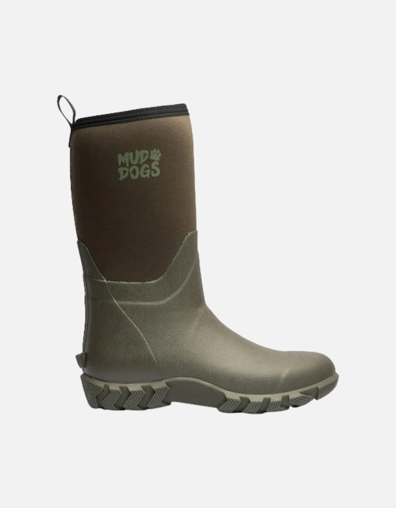 RUTLAND MID Unisex Neoprene Wellington Boots Olive