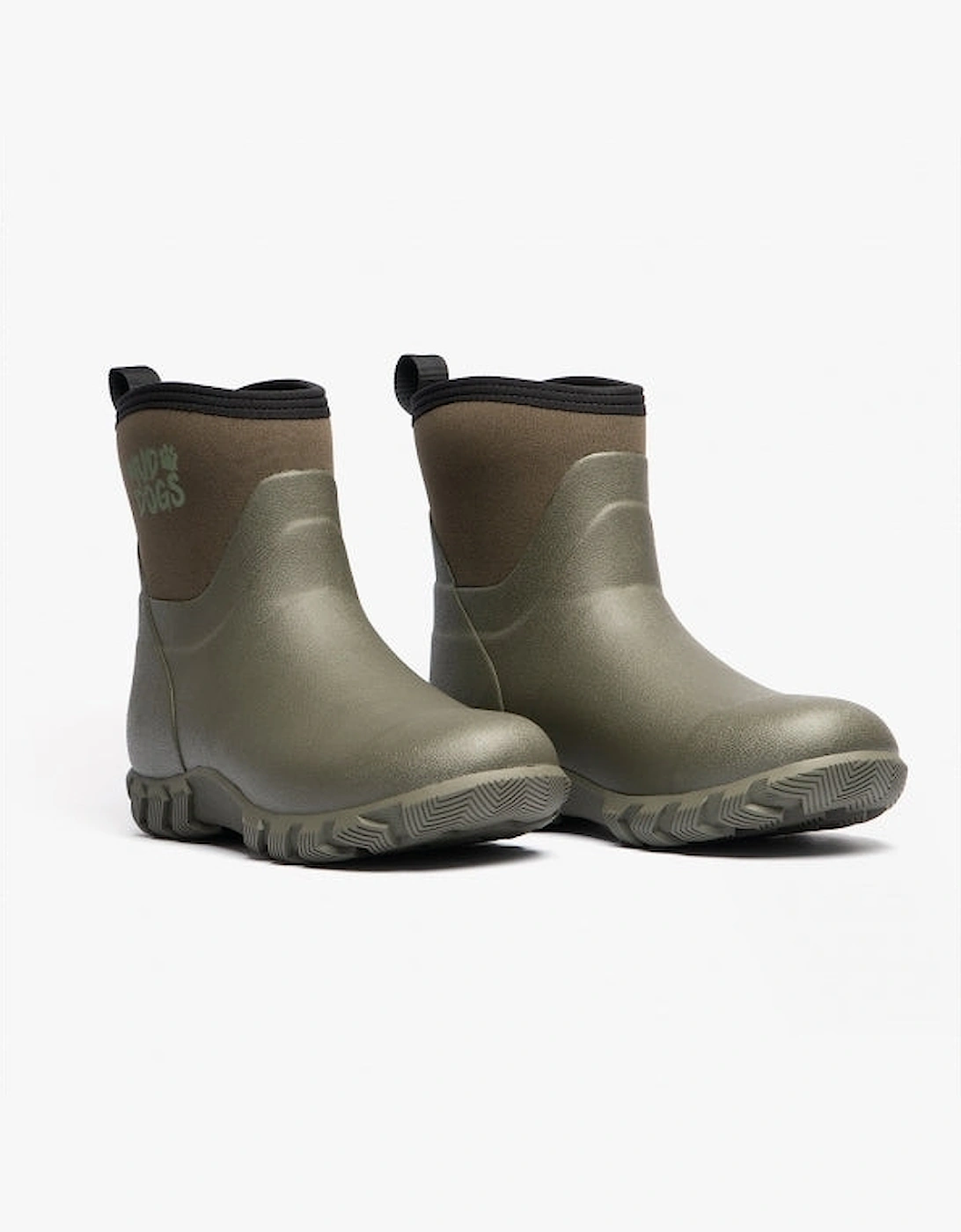 RUTLAND SHORT Unisex Neoprene Wellington Boots Olive