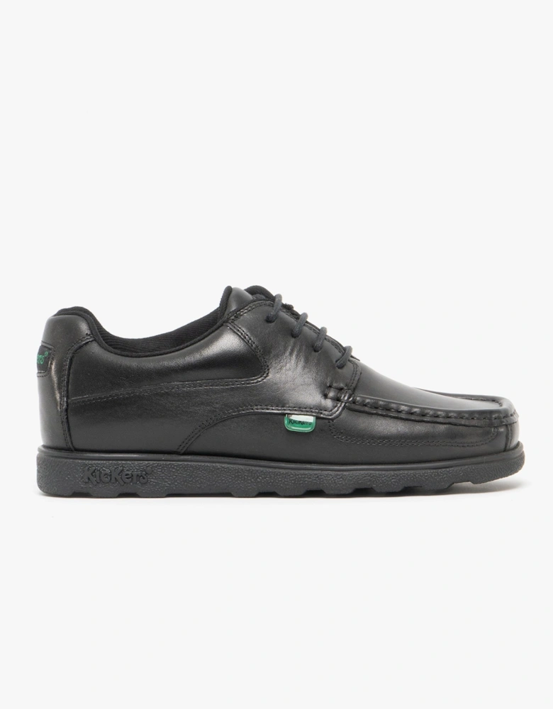 114237 FRAGMA LACE 4 EYE Boys School Shoes Black