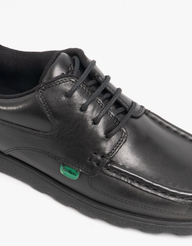 114237 FRAGMA LACE 4 EYE Boys School Shoes Black