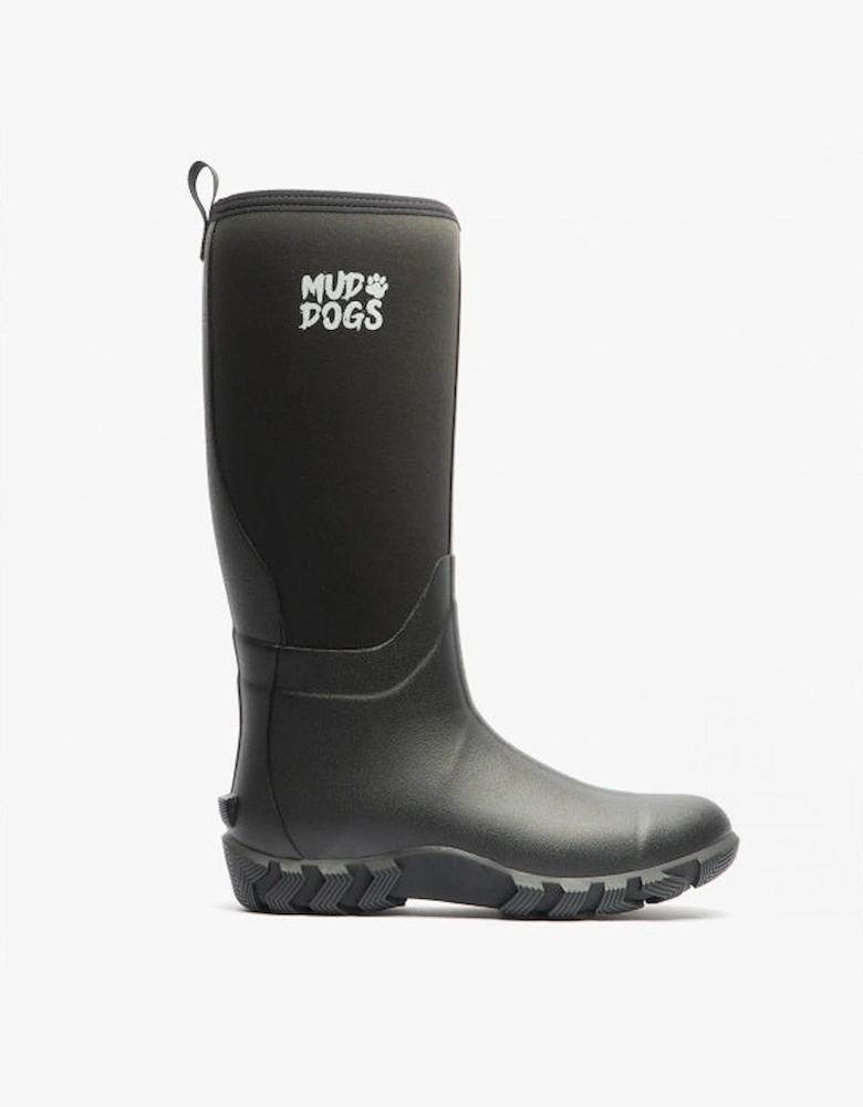 RUTLAND TALL Neoprene Wellington Boots Black