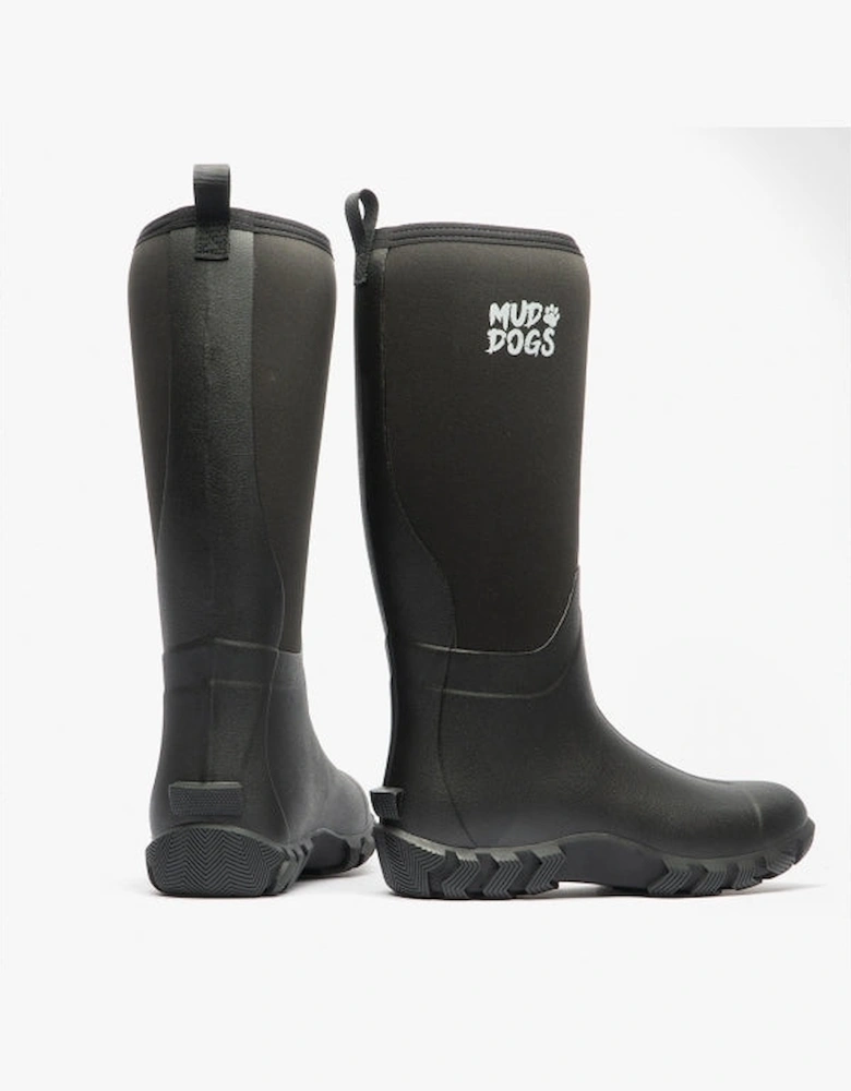 RUTLAND TALL Neoprene Wellington Boots Black