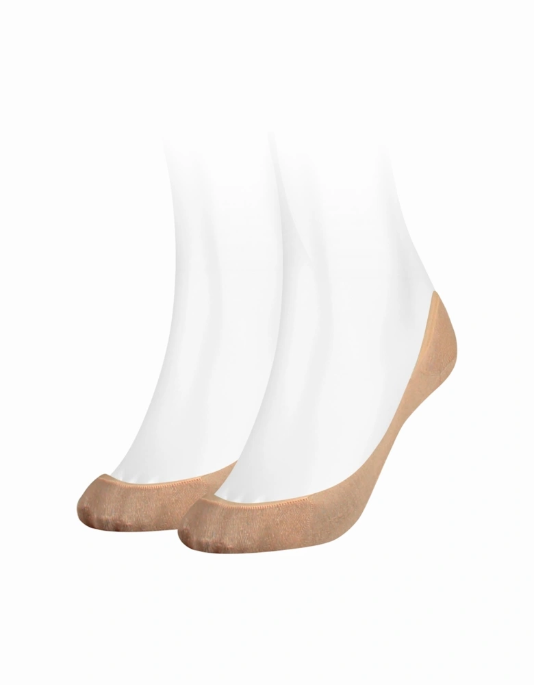 2 Pack Womens Ballerina  Socks Beige