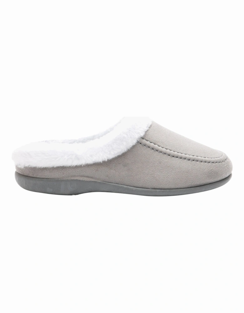 AVRIL Womens Mule Slippers Grey