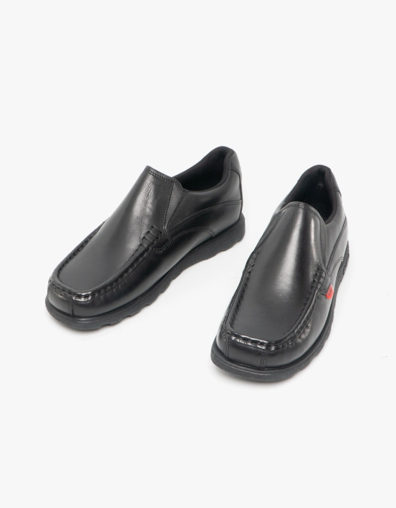 FRAGMA SLIP Leather Shoes Black