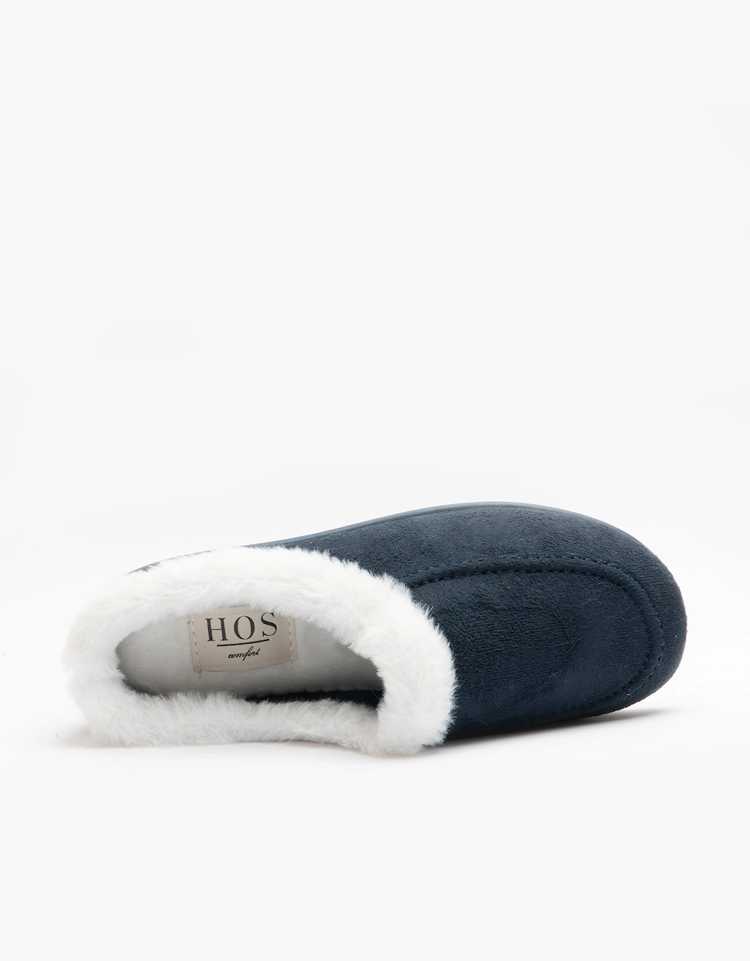 AVRIL Womens Mule Slippers Navy