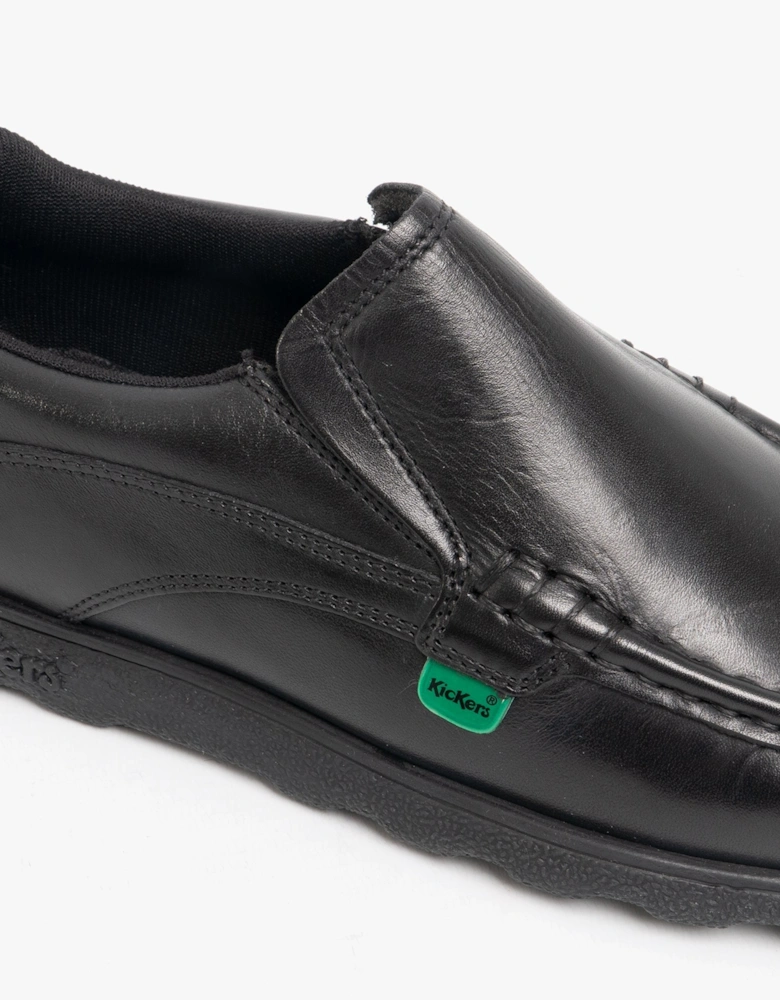 FRAGMA SLIP Leather Shoes Black