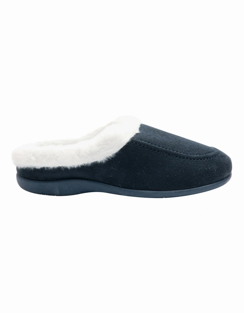 AVRIL Womens Mule Slippers Navy