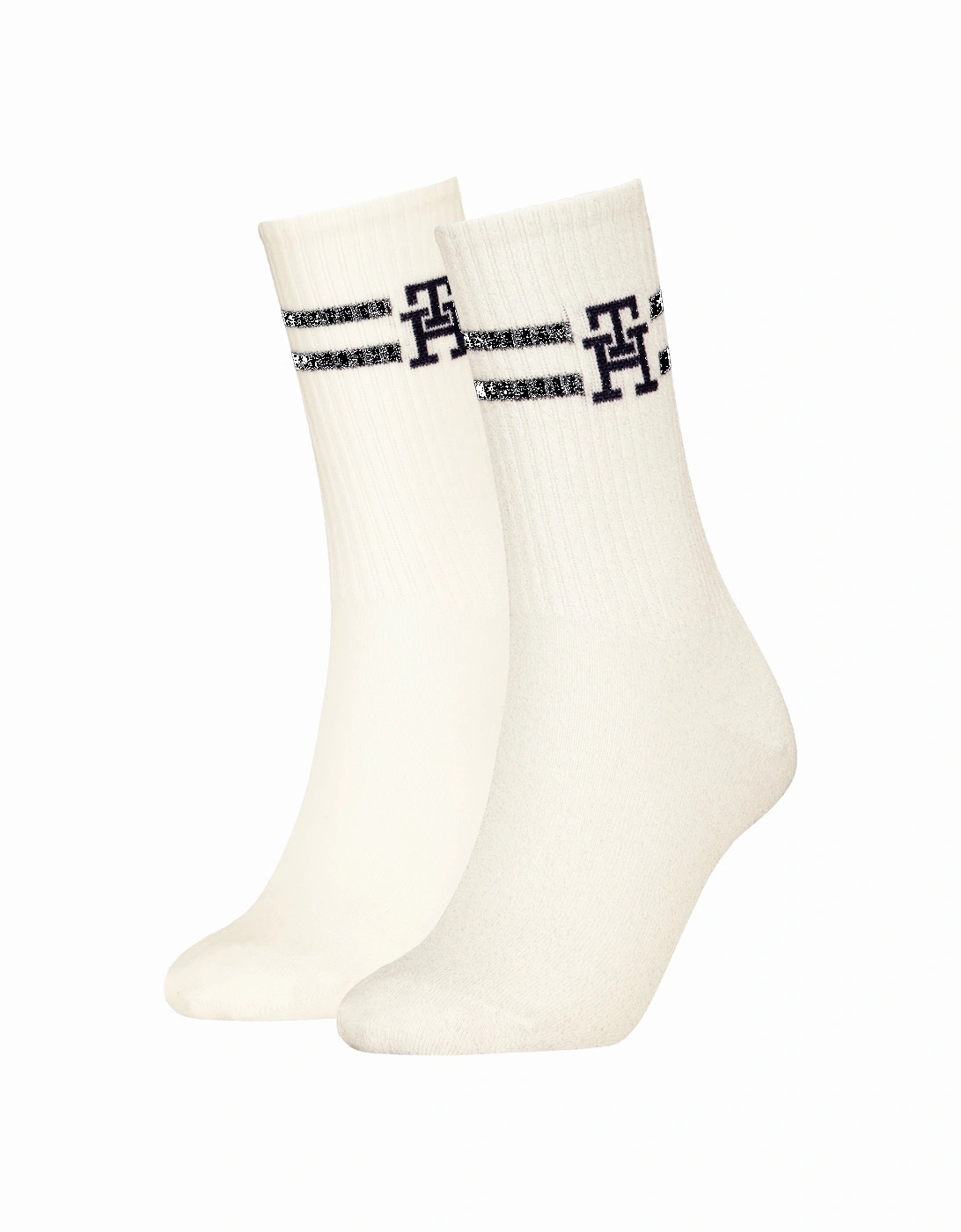 2 Pack Trainer Womens Crew Socks White, 3 of 2