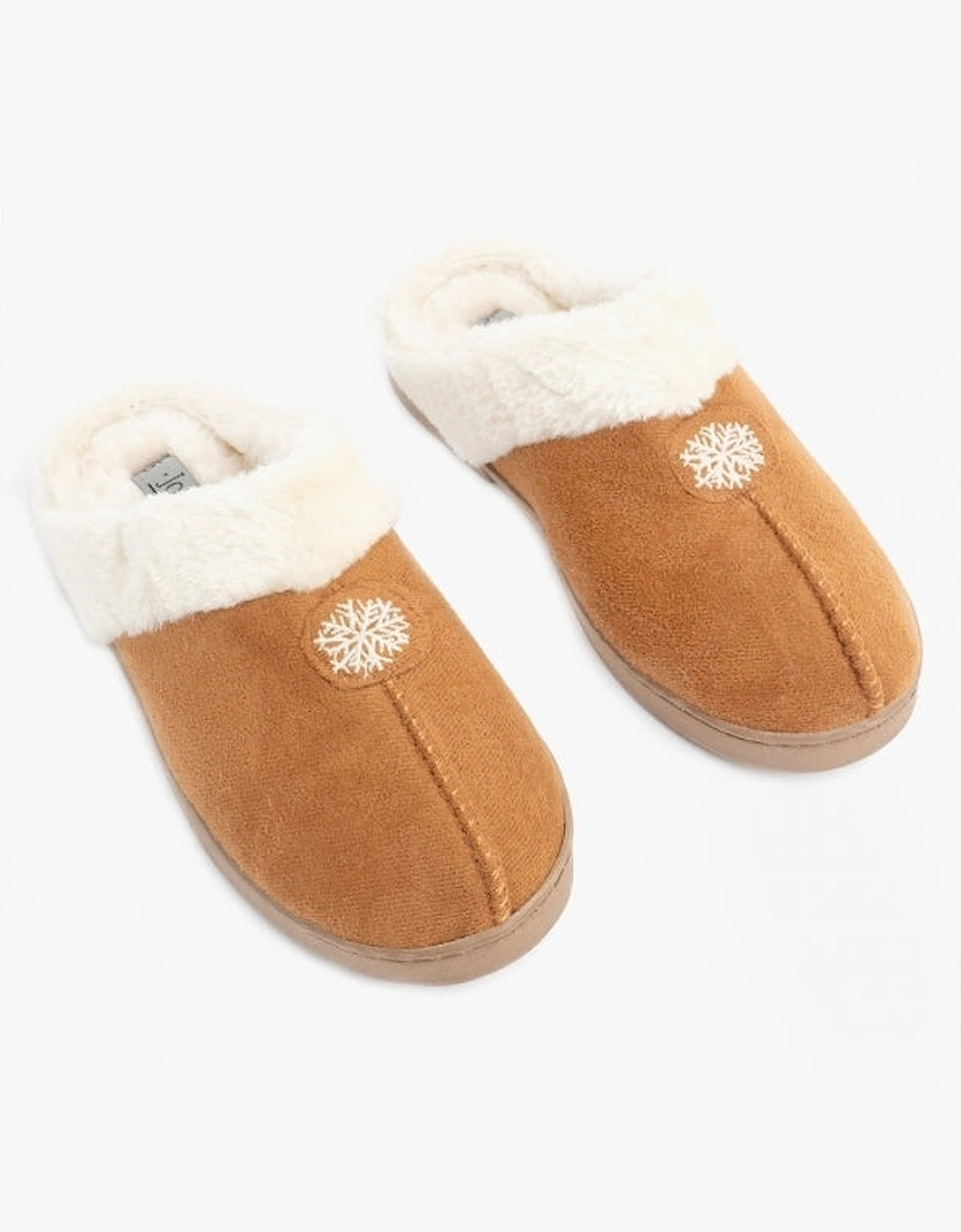 Jo & Joe SNUGGLE Womens Mule Slippers Cognac