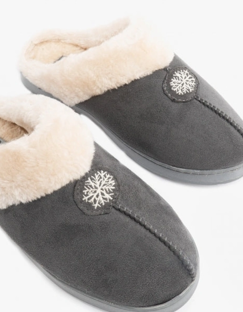 Jo & Joe SNUGGLE Womens Slippers Charcoal