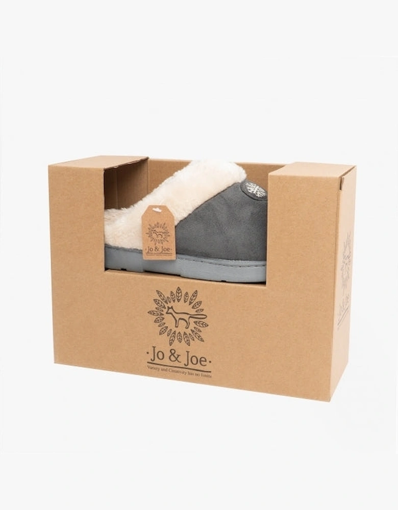 Jo & Joe SNUGGLE Womens Slippers Charcoal