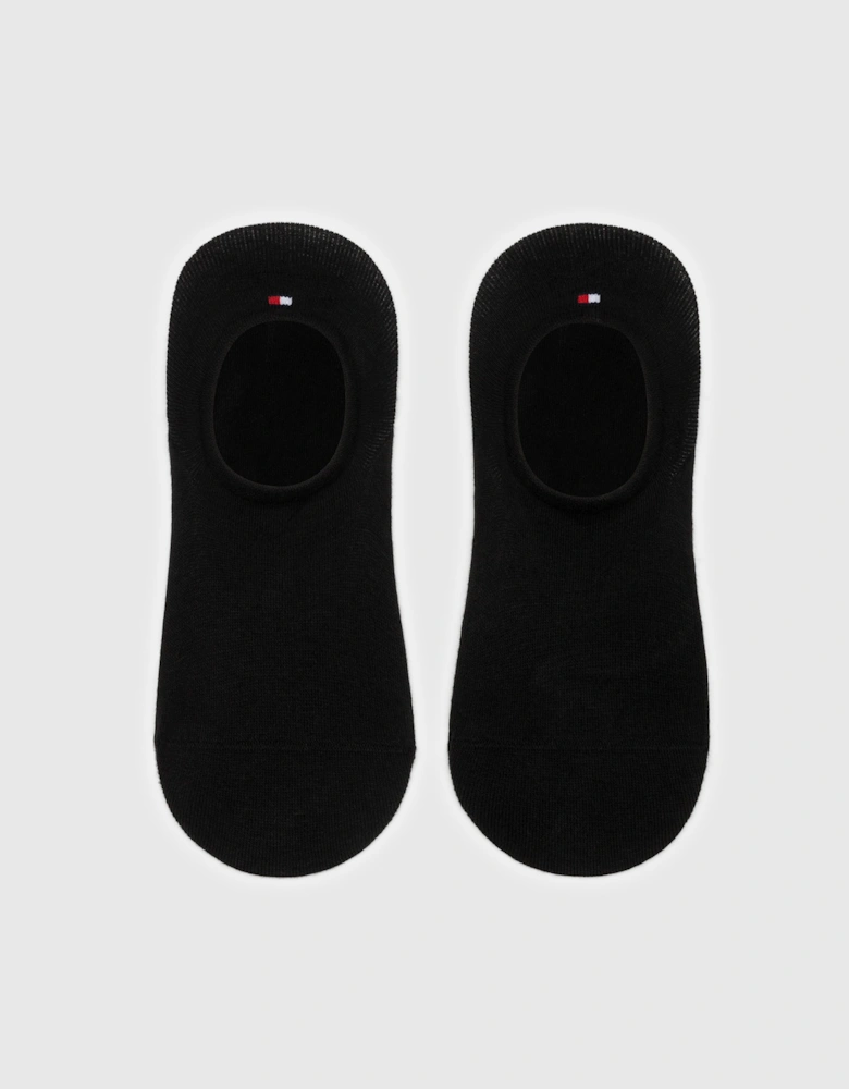 2 Pack Womens Invisible Socks Black