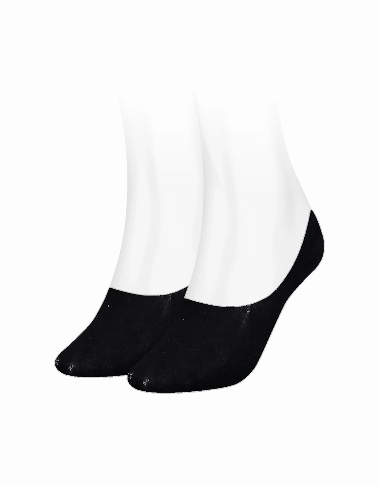 2 Pack Womens Invisible Socks Black