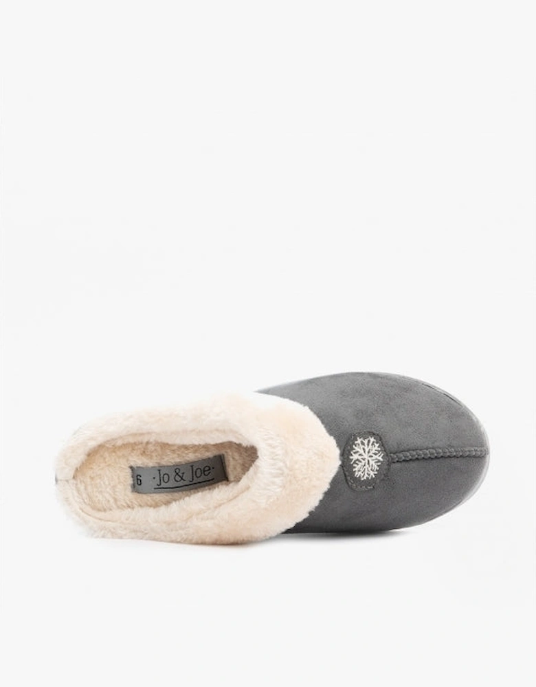 Jo & Joe SNUGGLE Womens Slippers Charcoal