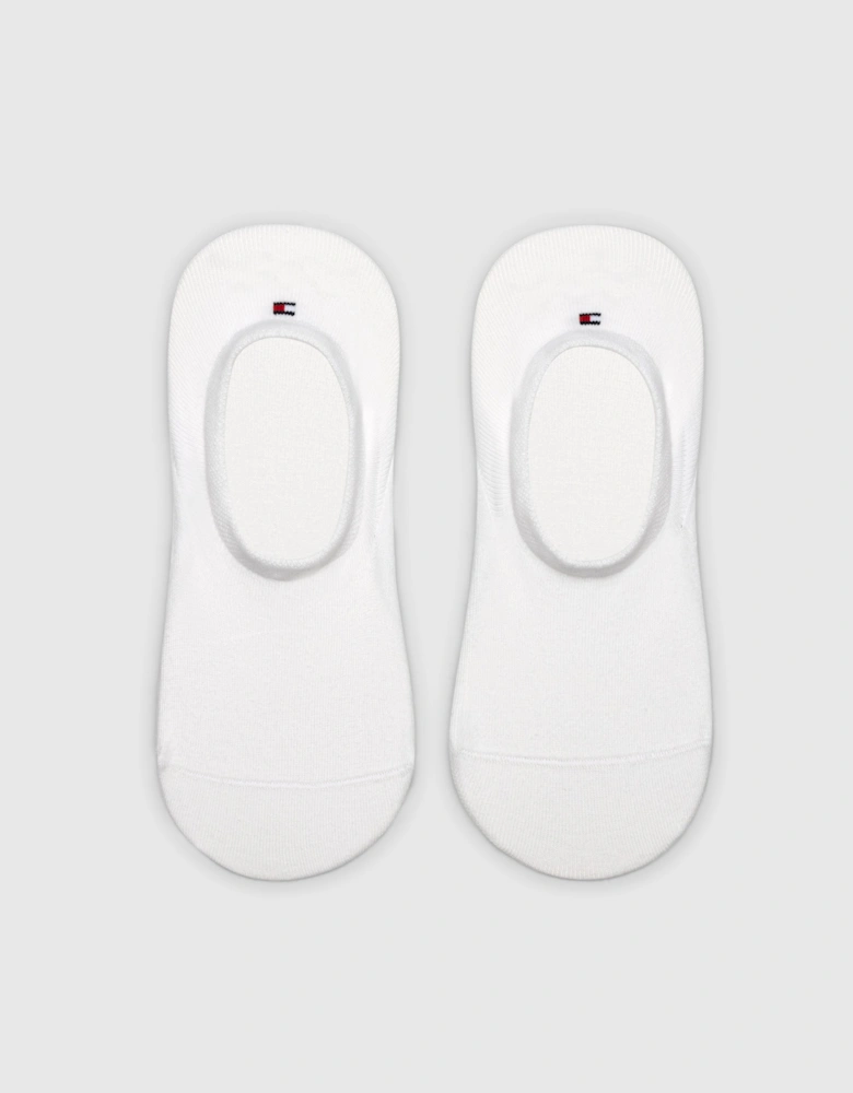 2 Pack Womens Invisible Socks White