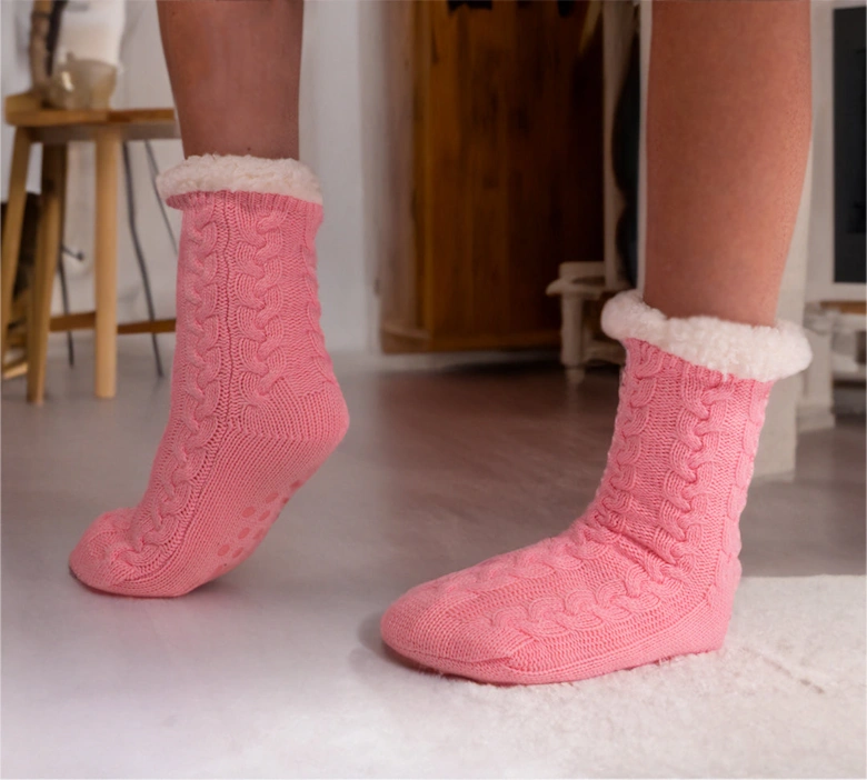 MELLOW Womens Slipper Socks Pink