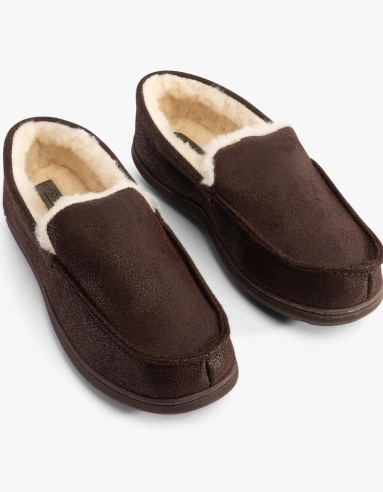 Jo & Joe SPENCER Mens Slippers Brown