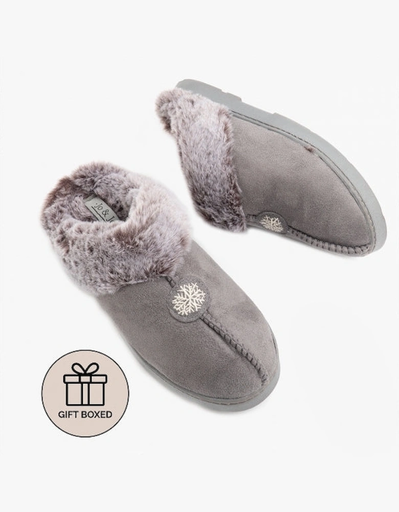 Jo & Joe SPLENDOUR Womens Mule Slippers Grey