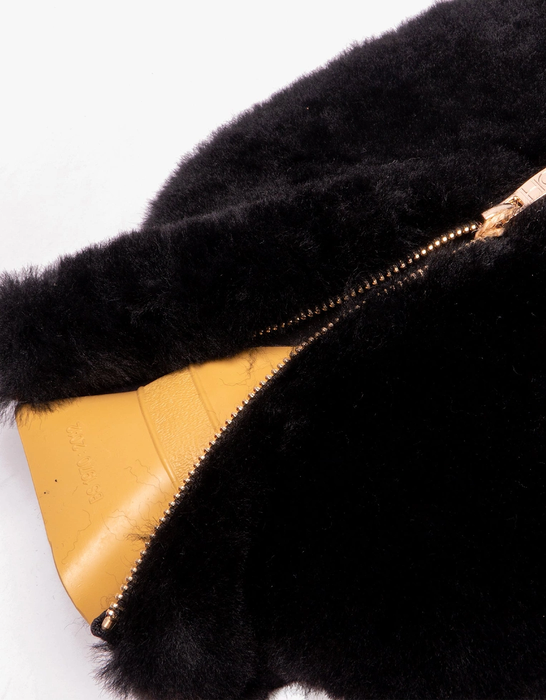 IRIS Sheepskin Hot Water Bottle Black