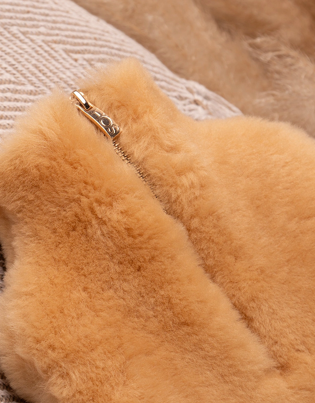 IRIS Sheepskin Hot Water Bottle Chestnut