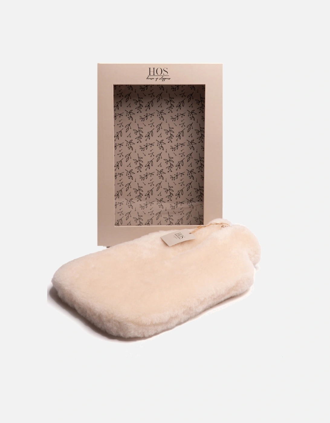 IRIS Sheepskin Hot Water Bottle Cream