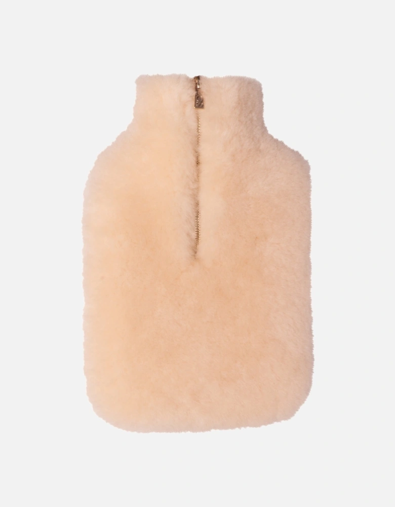 IRIS Sheepskin Hot Water Bottle Cream