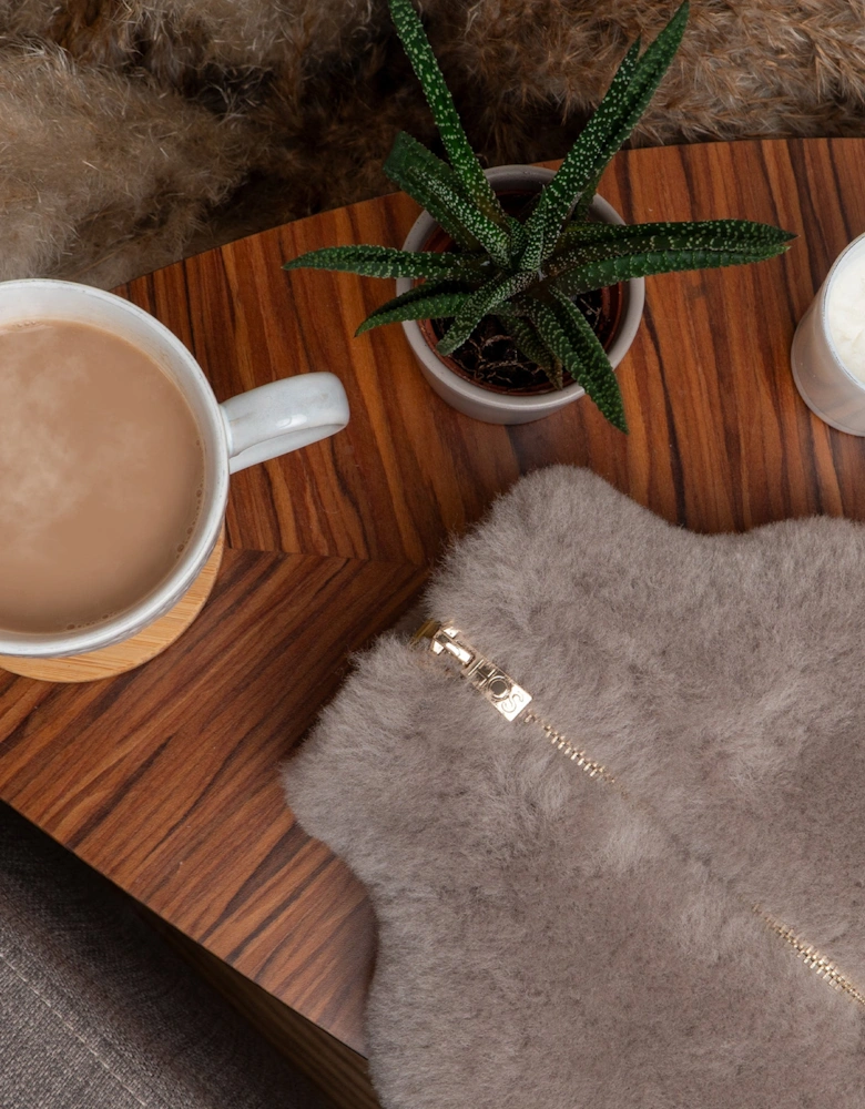 IRIS Sheepskin Hot Water Bottle Grey