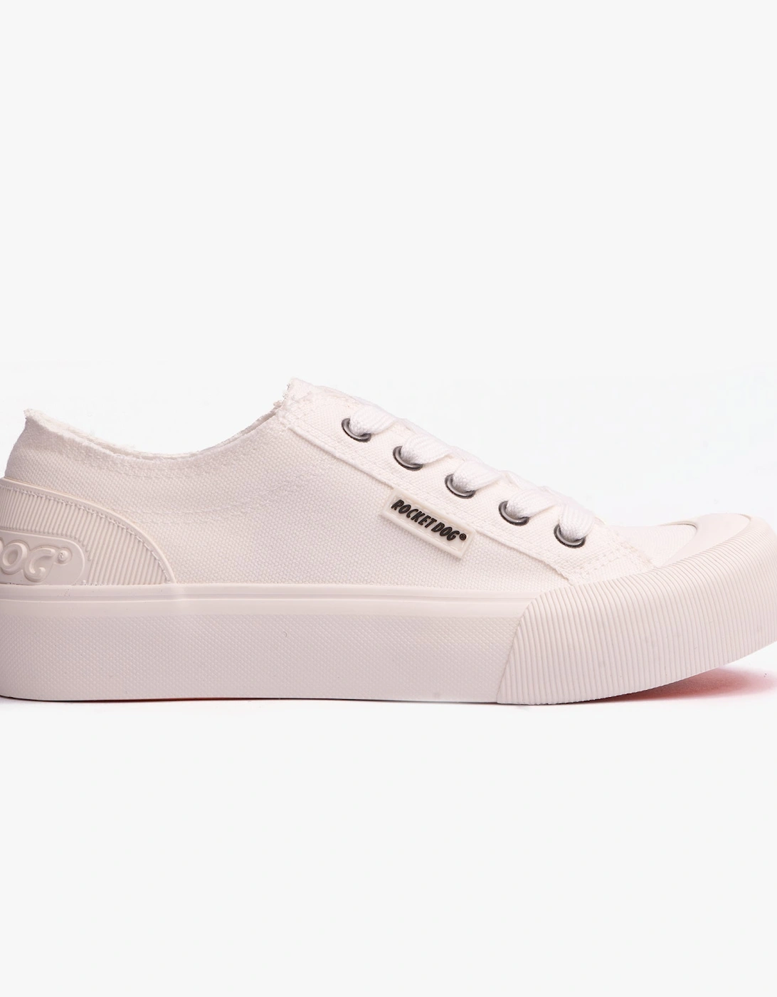 JAZZIN PLUS CANVAS Womens Trainers White, 6 of 5