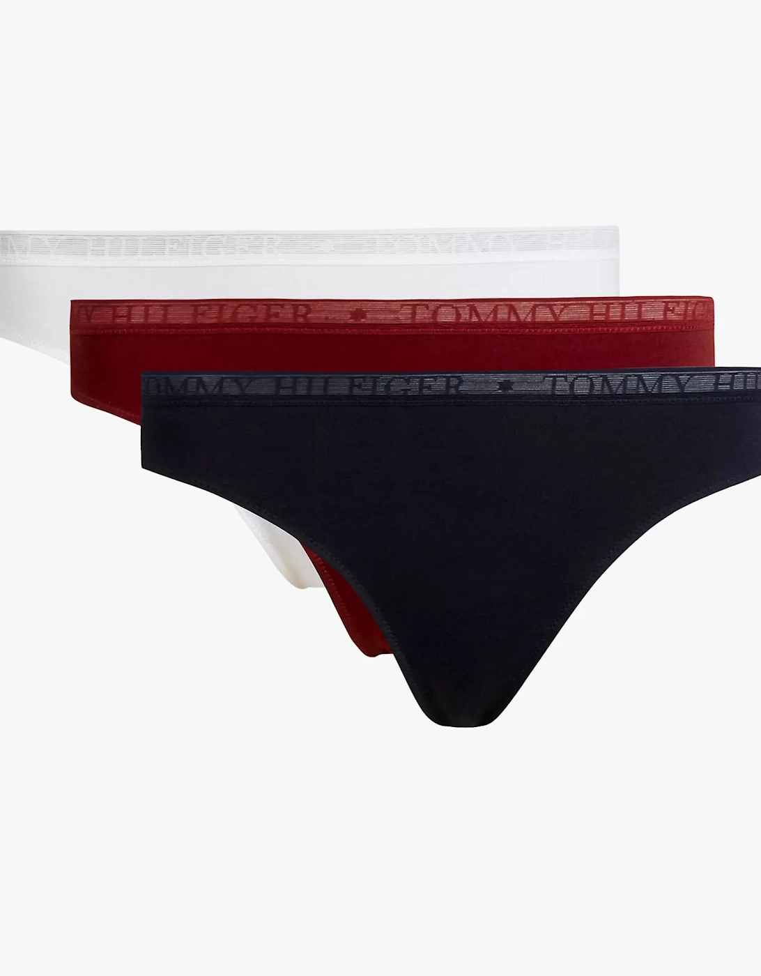 Women's Tommy Hilfiger 3 Pack Thongs Womens Multicoloured - Size: 14