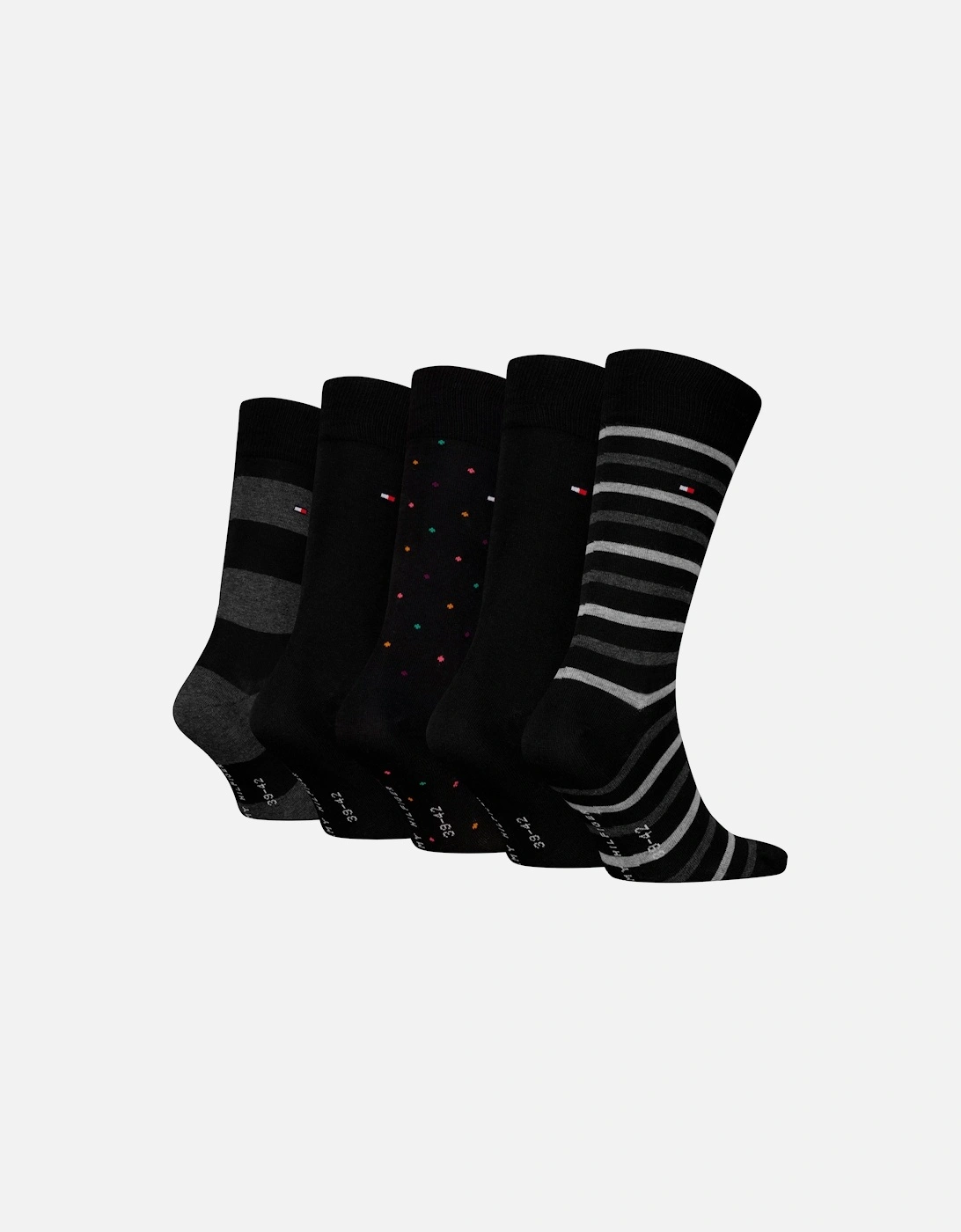 5 Pack Giftboxed Classic Mens Crew Socks Black