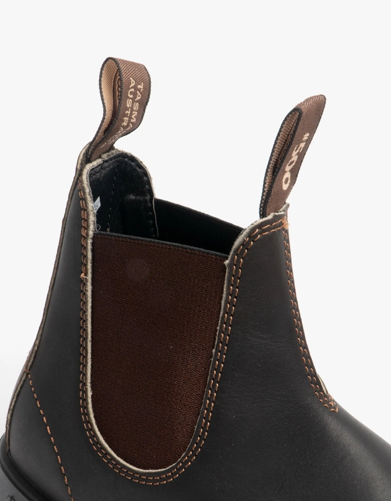 500 Unisex Leather Classic Chelsea Boots Stout Brown