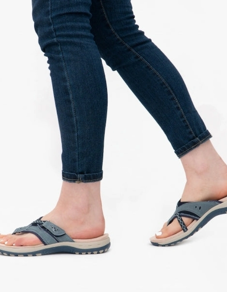 Free Spirit JULIET Womens Toe Post Sandals Navy