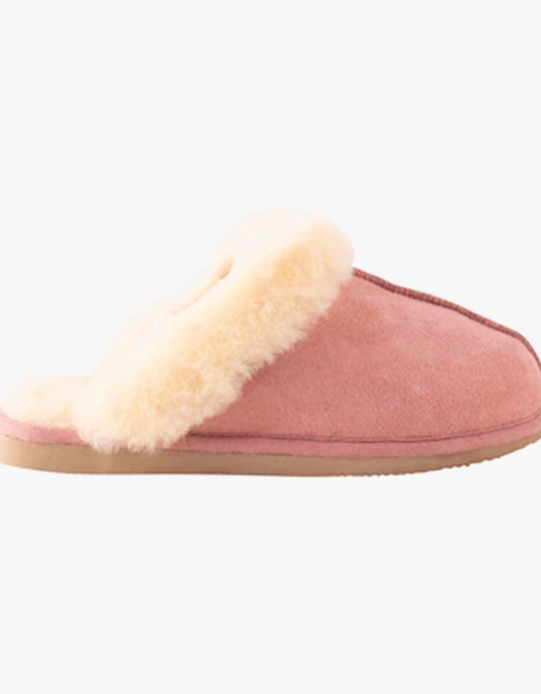 JESSICA Womens Sheepskin Mules Marsala-Chestnut