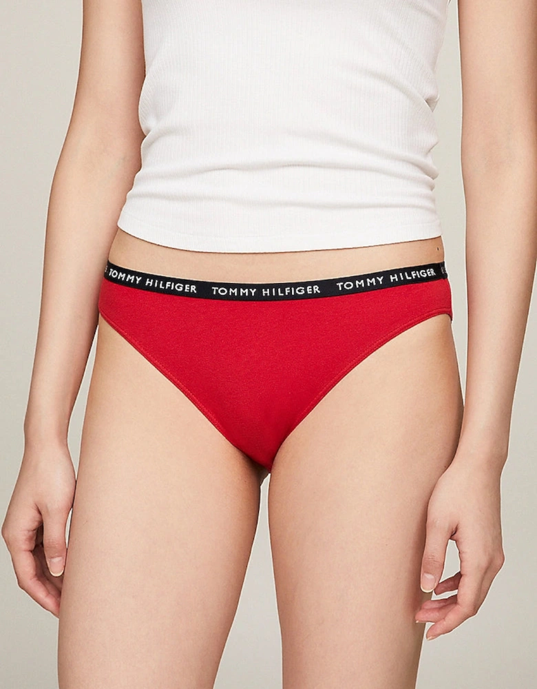 BIKINI 3 Pack Womens Briefs Desert Sky/White/Primary Red