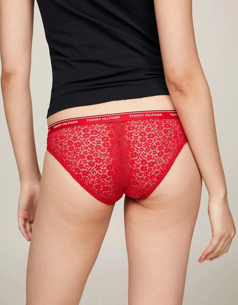 BIKINI LACE 3 Pack Womens Underwear Desert Sky/White/Primary Red