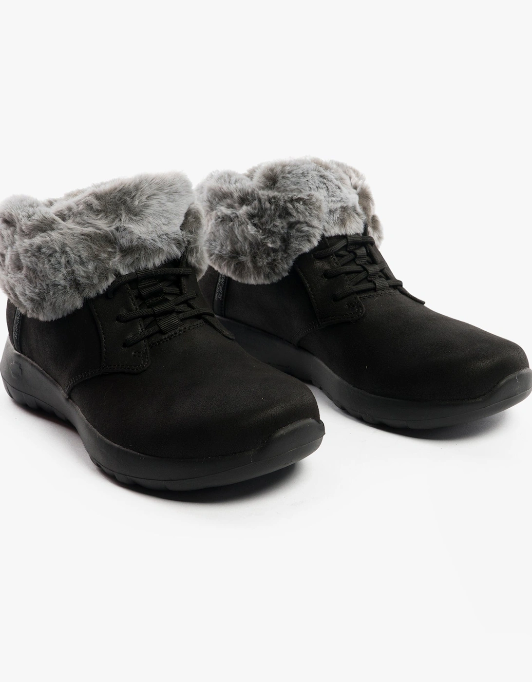 144803/BKGY ON-THE-GO JOY - COZY CHARM Womens Boots Black/Grey