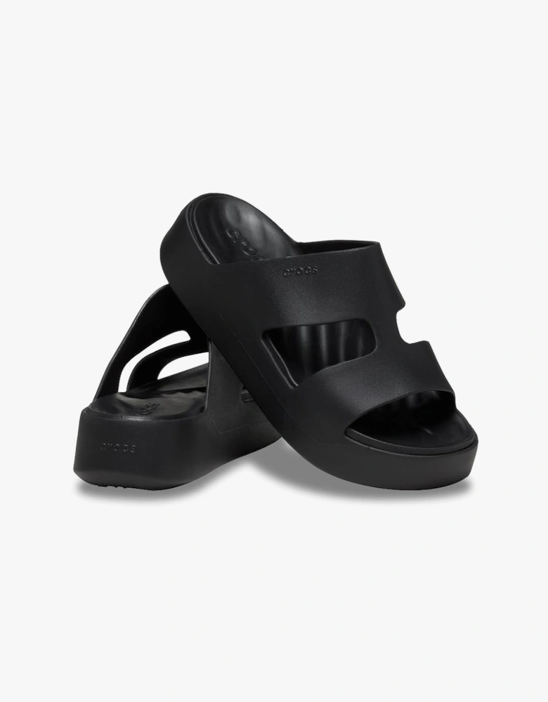 209409-001 GETAWAY PLATFORM H-STRAP Womens Sliders Black