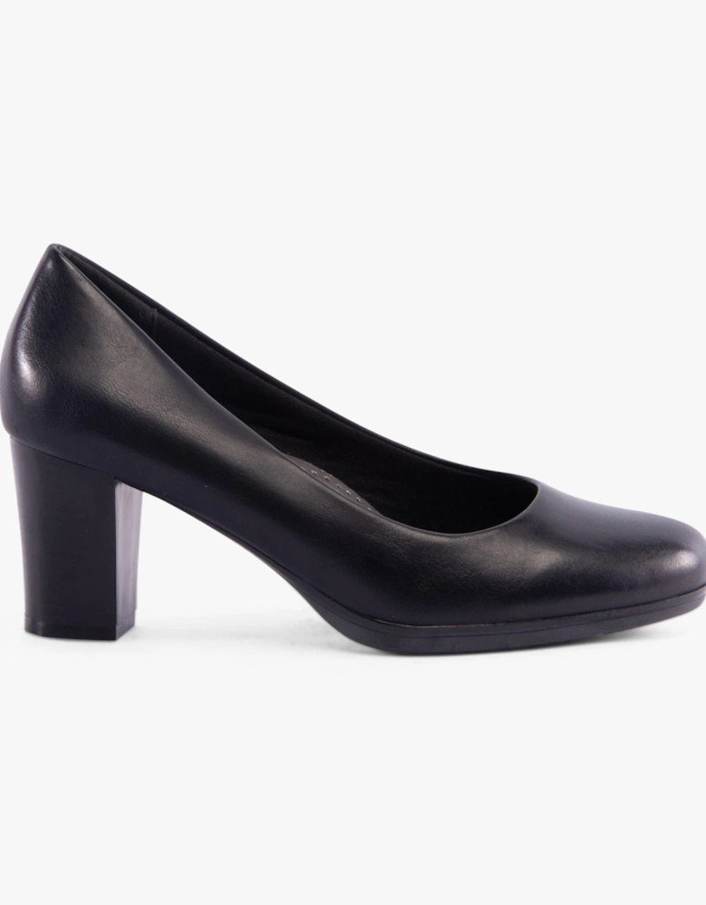 L531A Womens Heeled Court Shoes Black