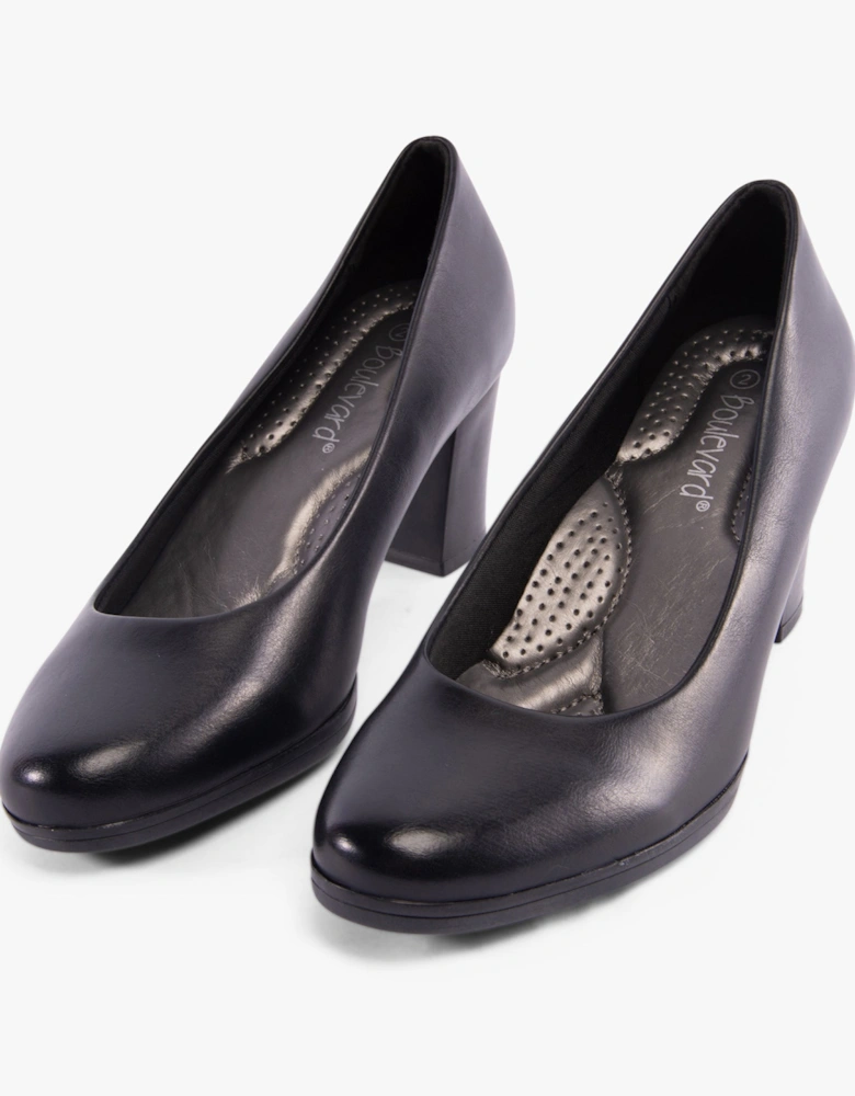 L531A Womens Heeled Court Shoes Black