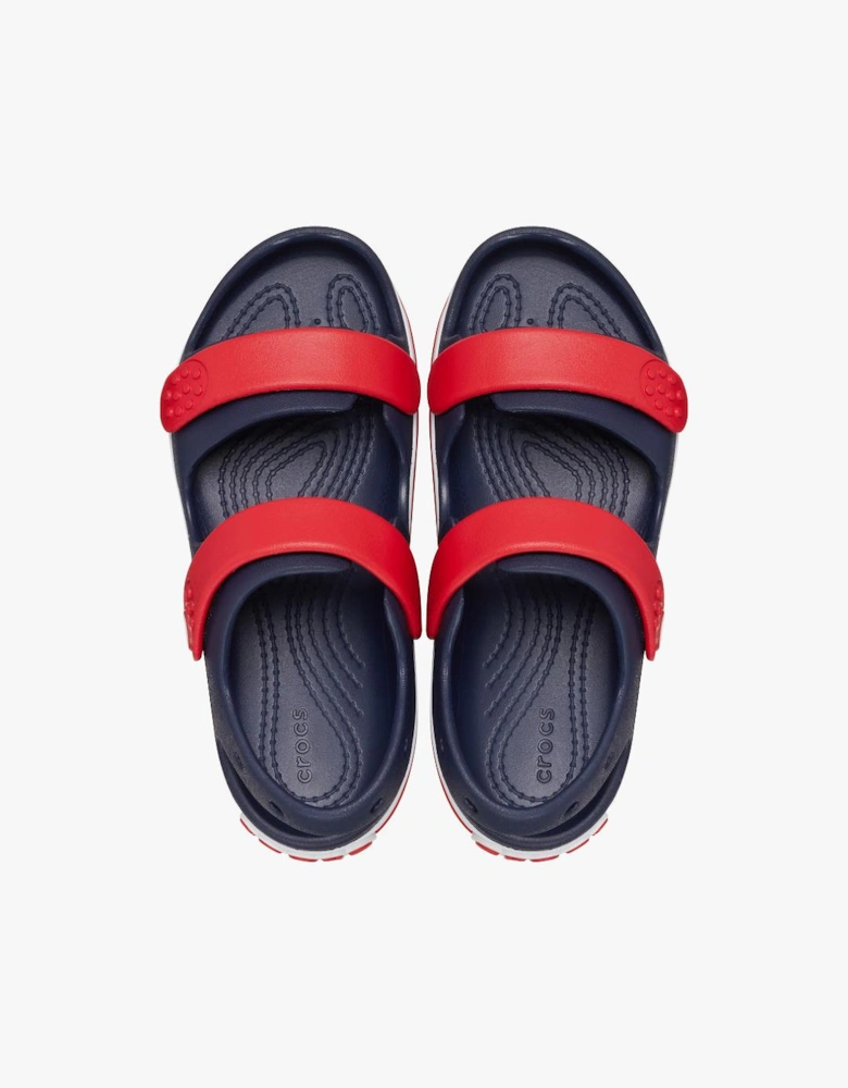 209423-4OT CROCBAND CRUISER Kids Sandals Navy/Varsity Red