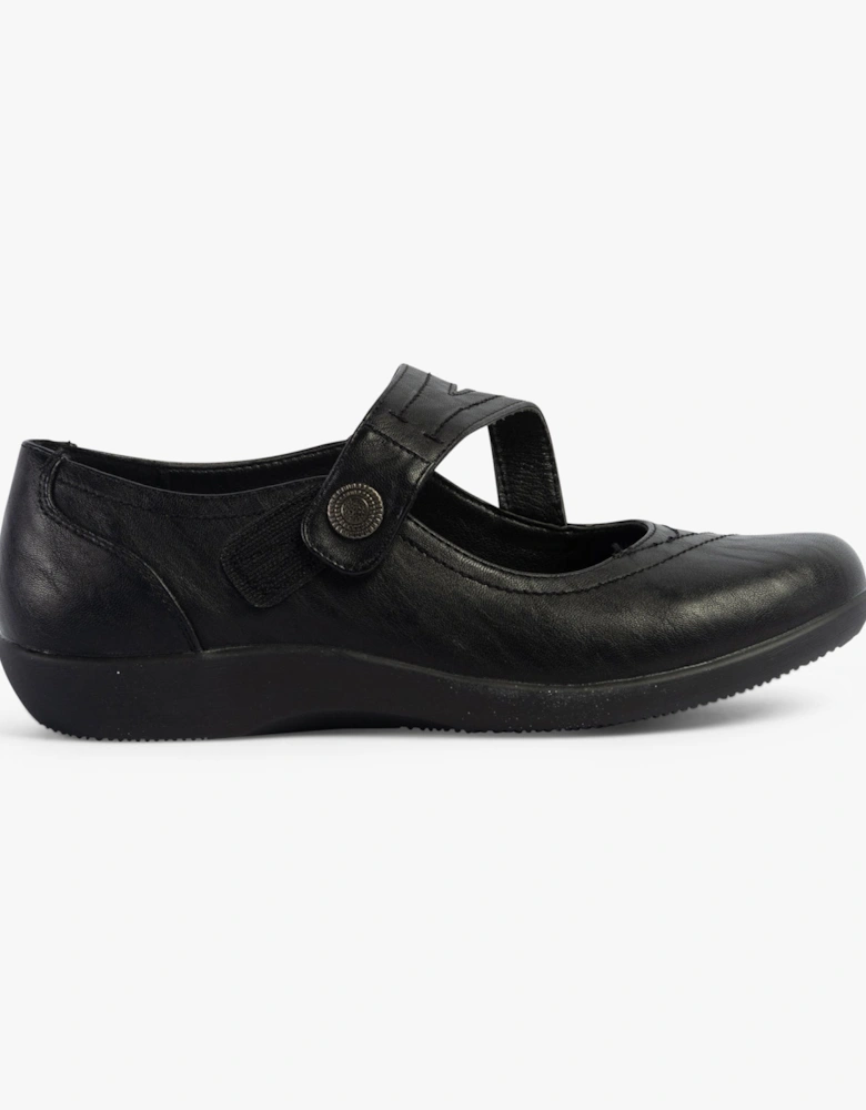 L435A Womens Touch Fasten Extra-Wide Shoes Black