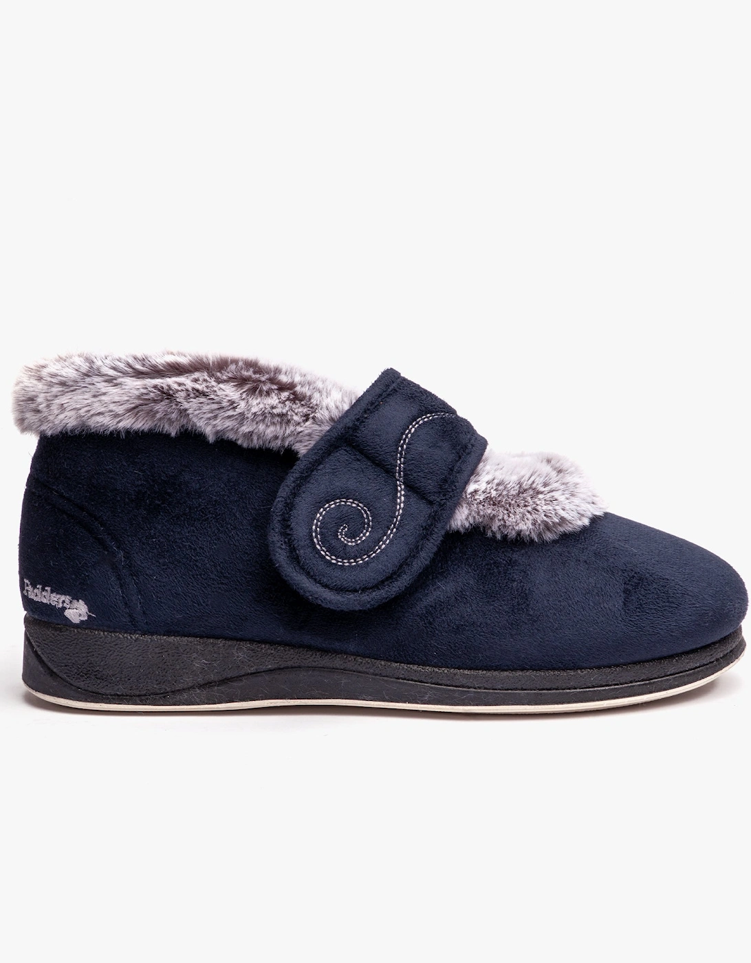 HUSH Womens Slippers Navy, 6 of 5