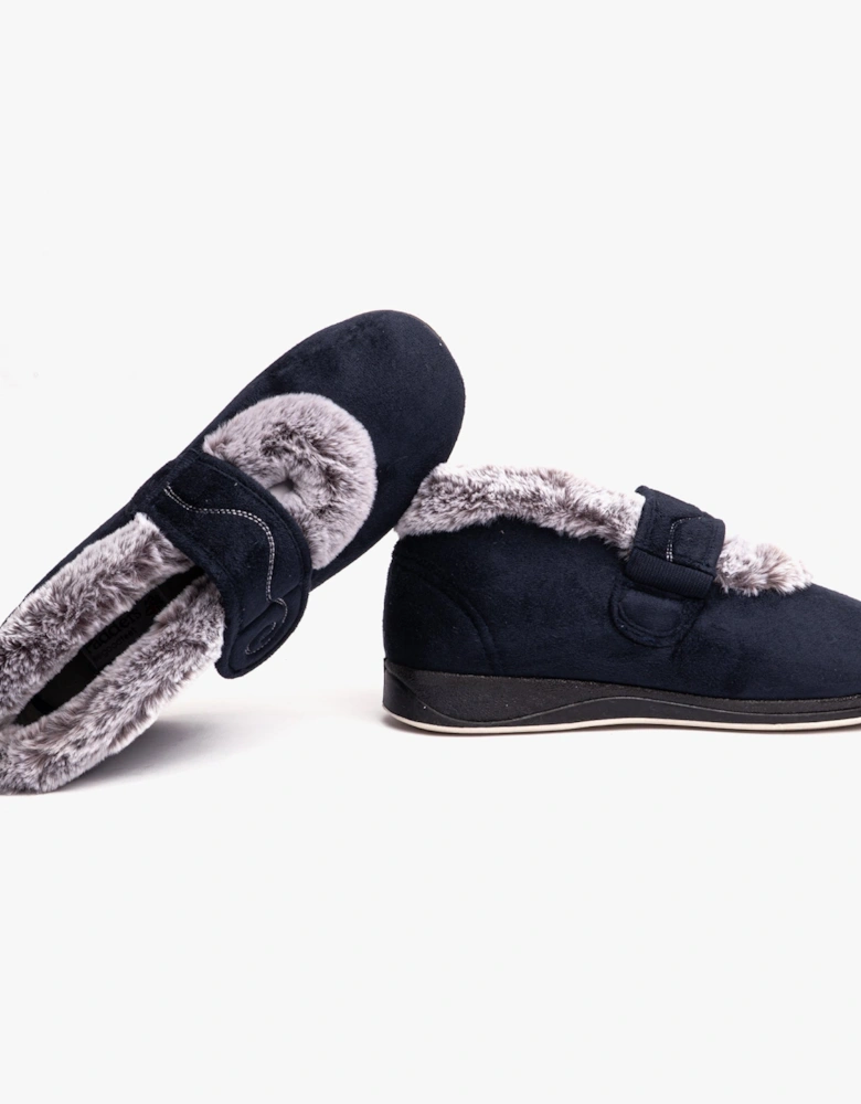 HUSH Womens Slippers Navy