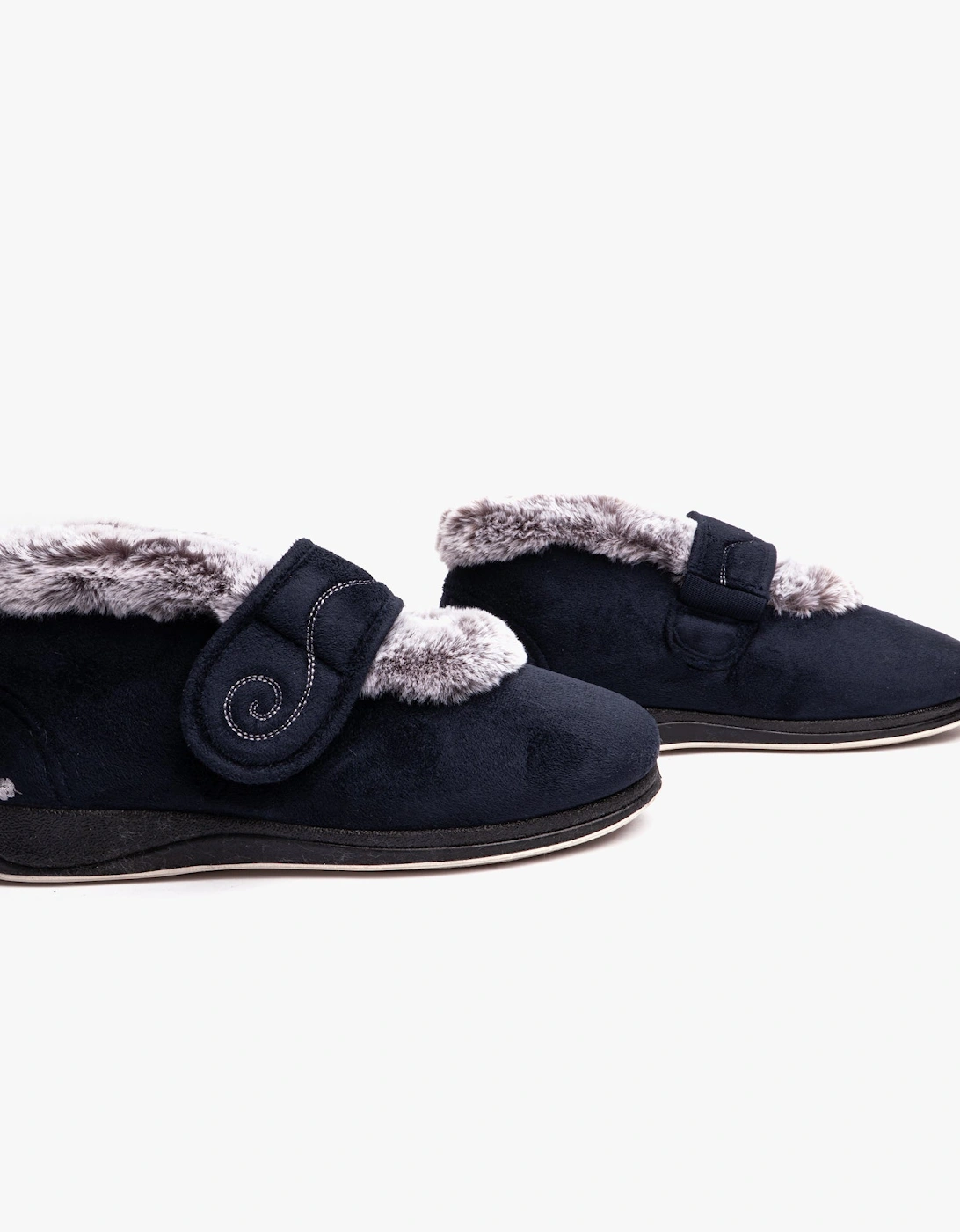 HUSH Womens Slippers Navy